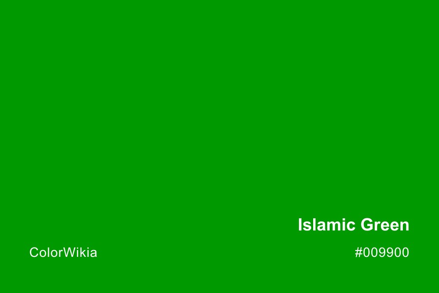Islamic Green Color – #009900: Codes and Complete Breakdown