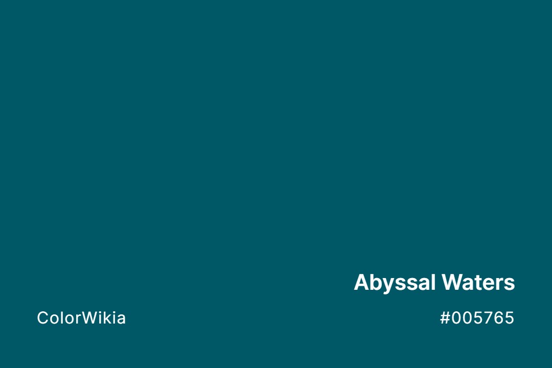 Abyssal Waters Color – #005765: Codes and Complete Breakdown