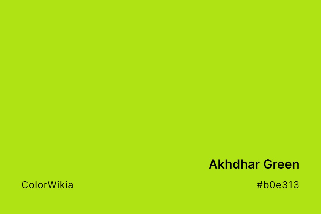 Akhdhar Green Color – #b0e313: Codes and Complete Breakdown