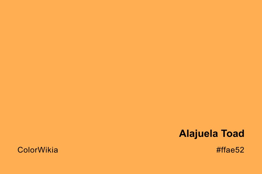 Alajuela Toad Color – #ffae52: Codes and Complete Breakdown