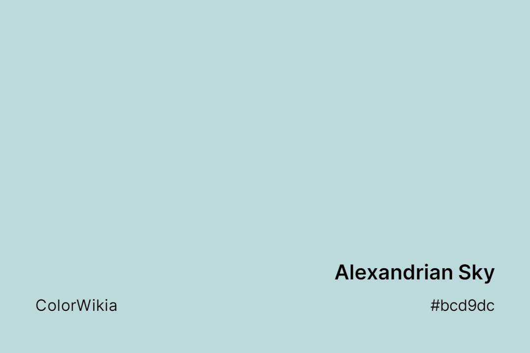Alexandrian Sky Color – #bcd9dc: Codes and Complete Breakdown
