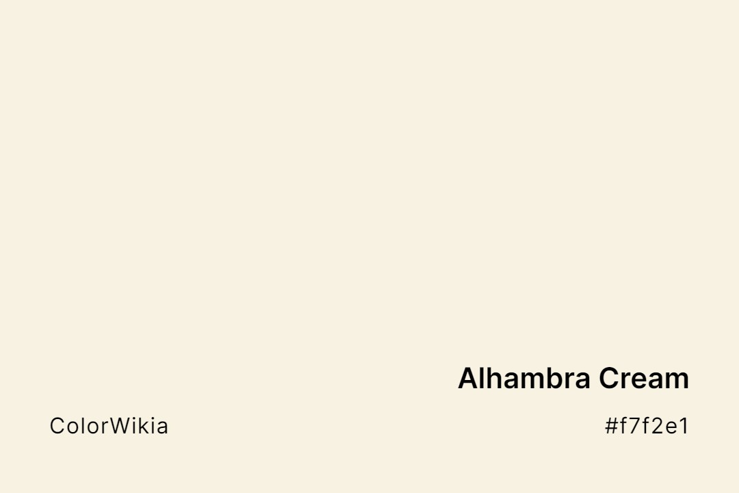 Alhambra Cream Color – #f7f2e1: Codes and Complete Breakdown