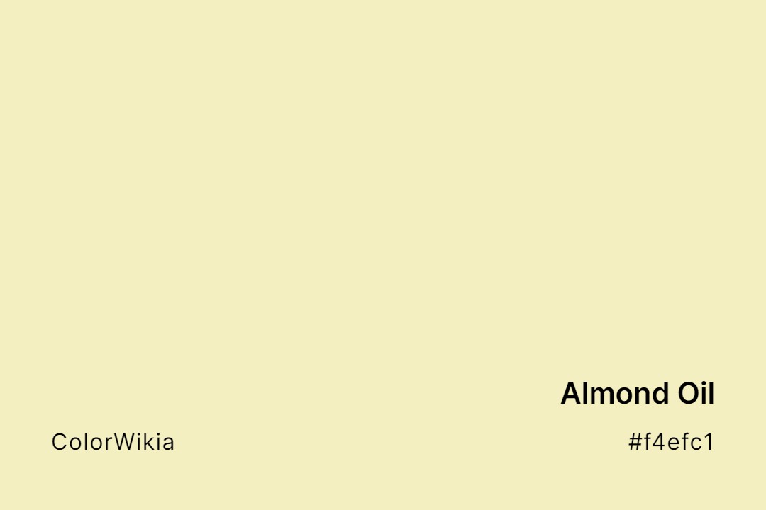 Almond Oil Color – #f4efc1: Codes and Complete Breakdown