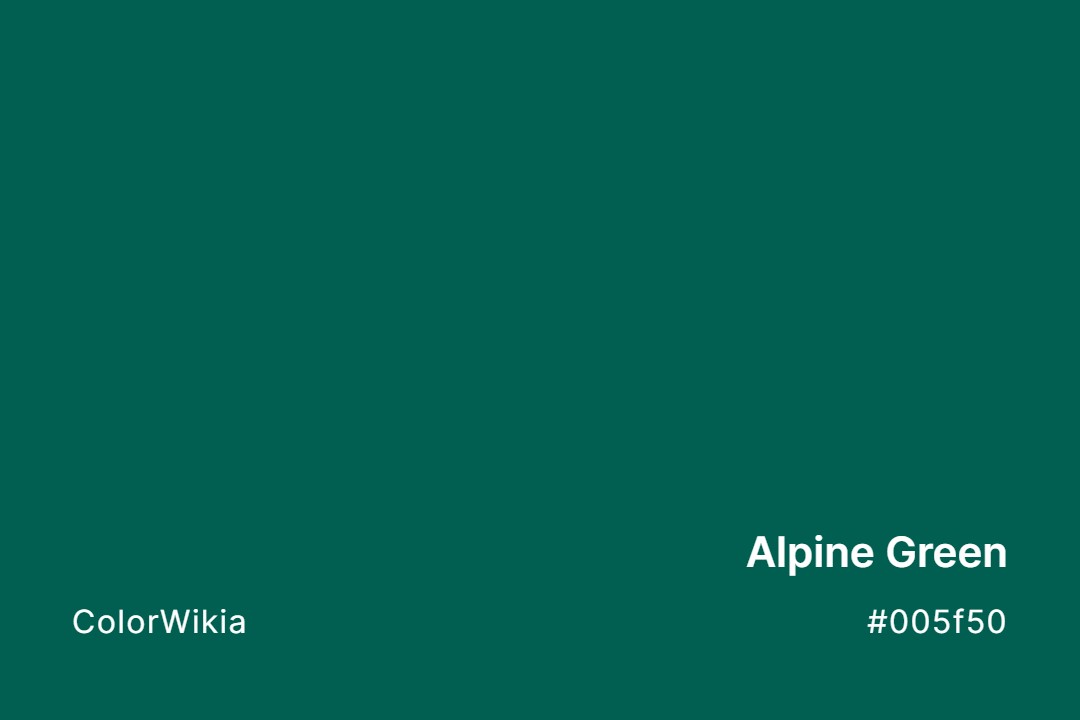 alpine green color 005f50