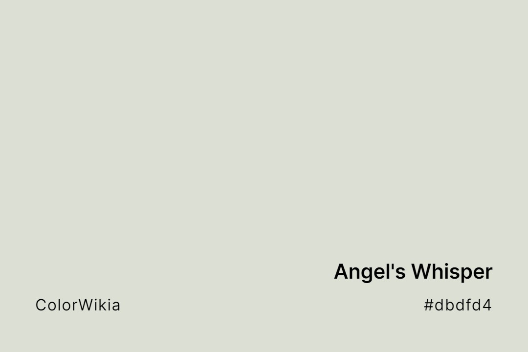 Angel’s Whisper Color – #dbdfd4: Codes and Complete Breakdown