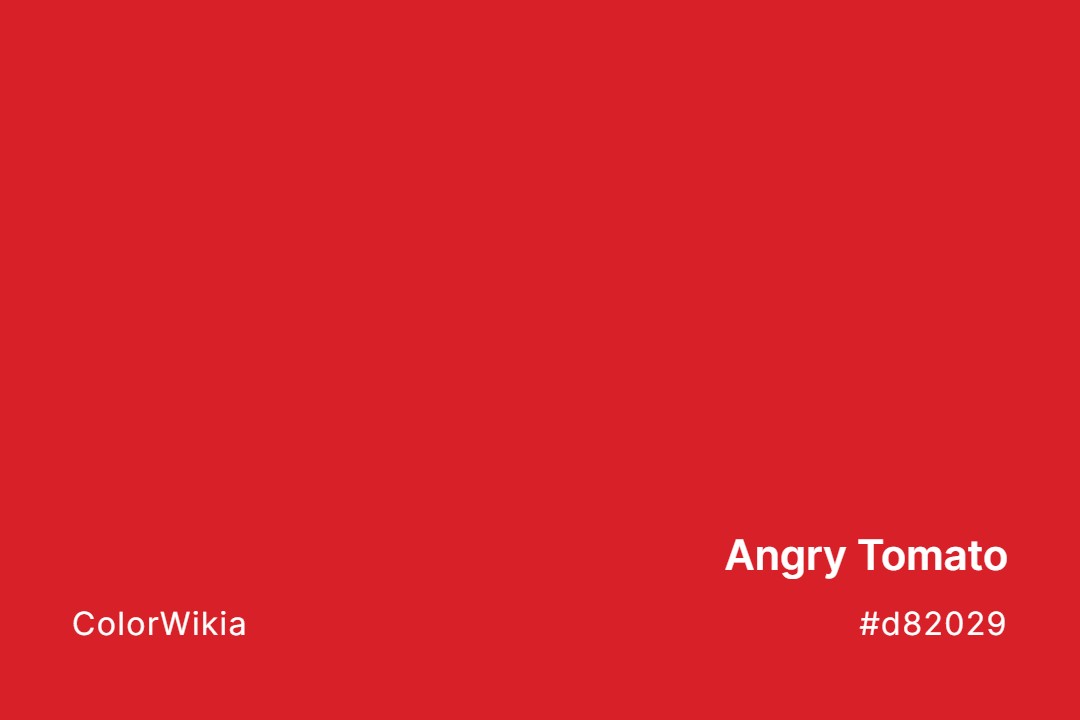 angry tomato color d82029