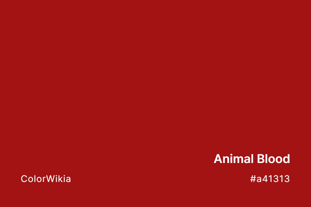 Animal Blood Color – #a41313: Codes and Complete Breakdown