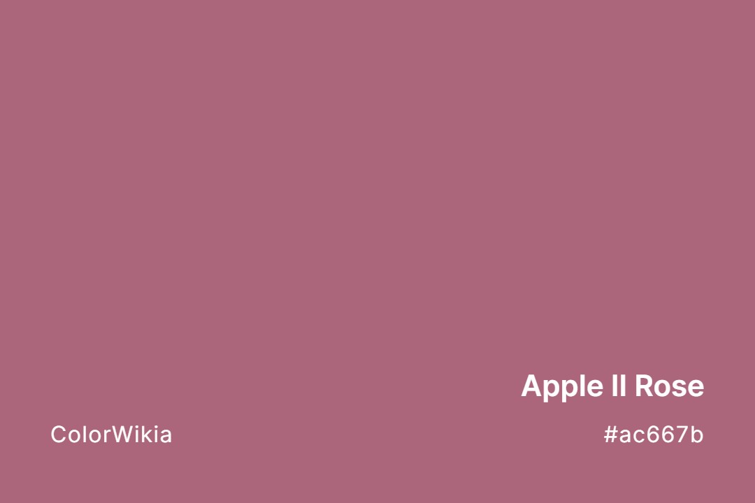 Apple II Rose Color – #ac667b: Codes and Complete Breakdown