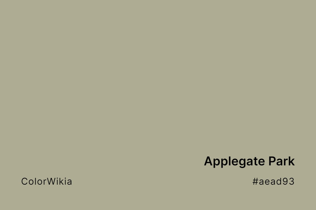 Applegate Park Color – #aead93: Codes and Complete Breakdown