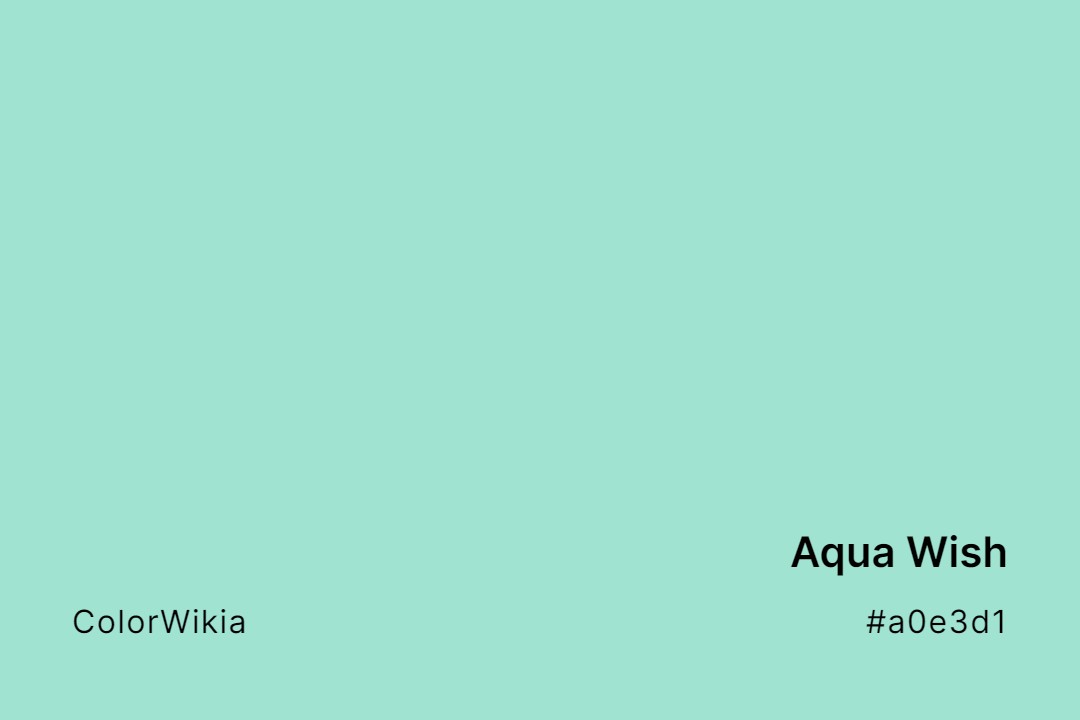 aqua wish color a0e3d1