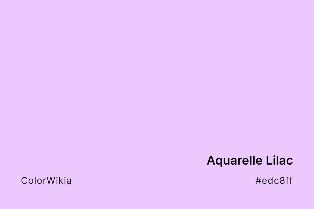 Aquarelle Lilac Color – #edc8ff: Codes and Complete Breakdown