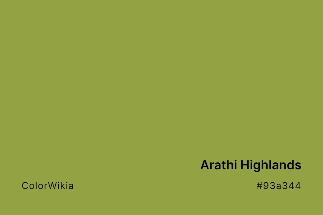Arathi Highlands Color – #93a344: Codes and Complete Breakdown