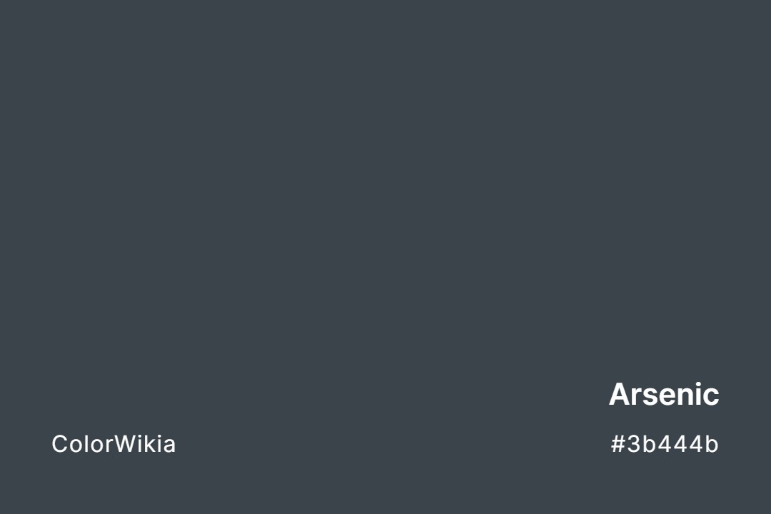 Arsenic Color – #3b444b: Codes and Complete Breakdown