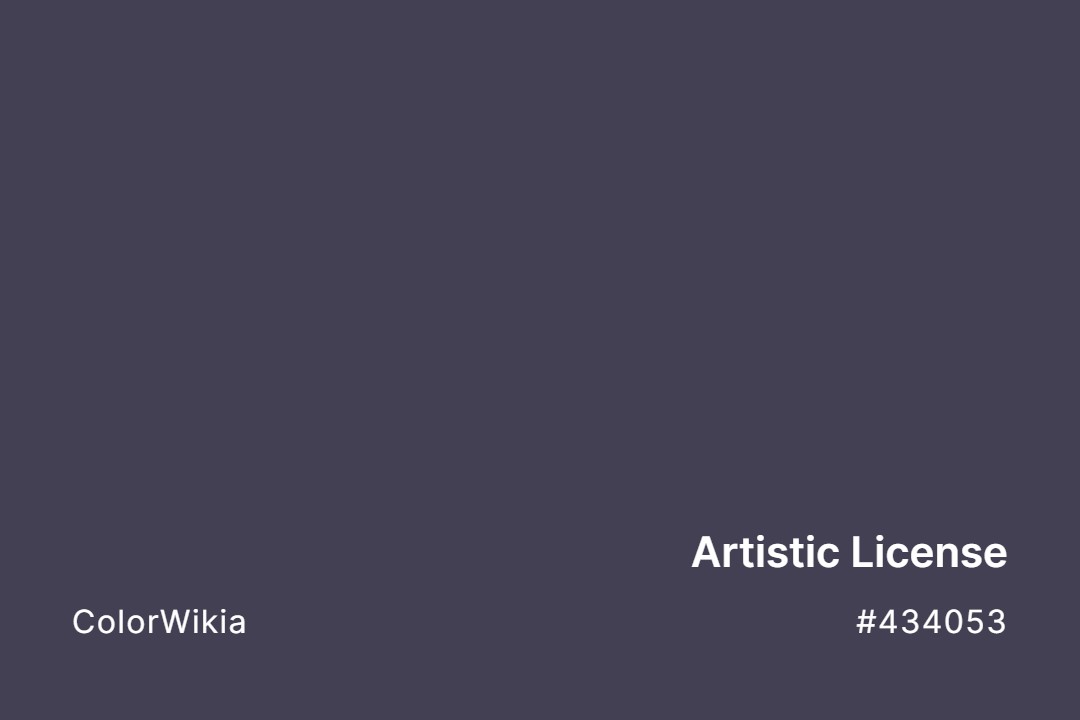 Artistic License Color – #434053: Codes and Complete Breakdown