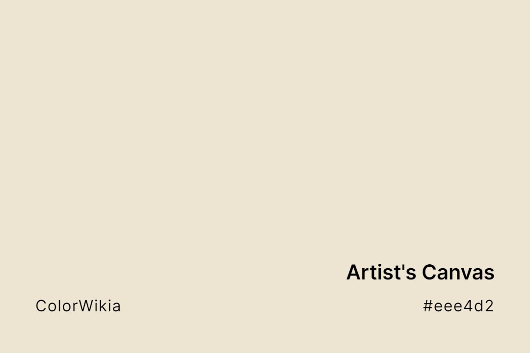 Artist’s Canvas Color – #eee4d2: Codes and Complete Breakdown