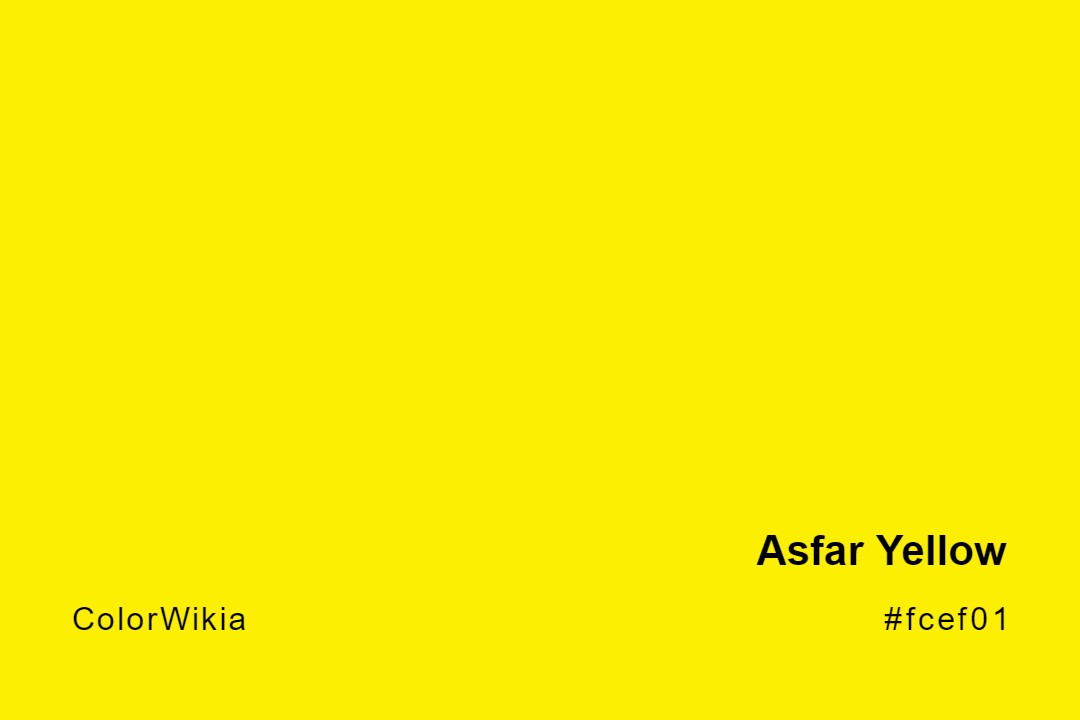 Asfar Yellow Color – #fcef01: Codes and Complete Breakdown