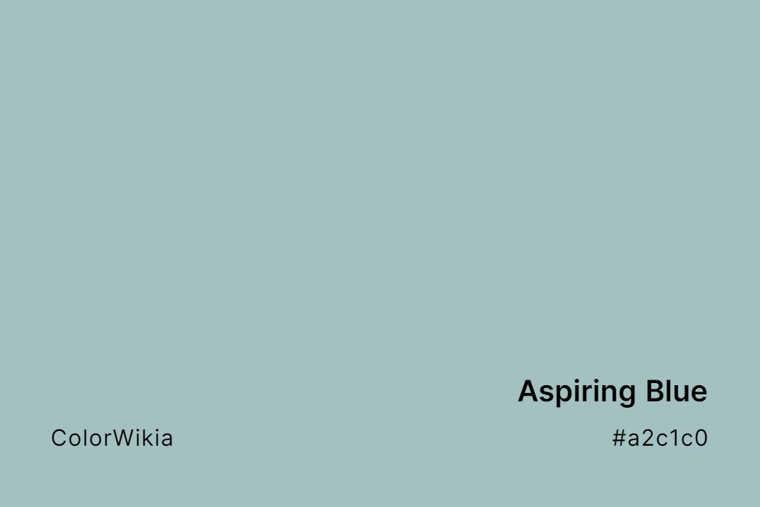 Aspiring Blue Color – #a2c1c0: Codes and Complete Breakdown