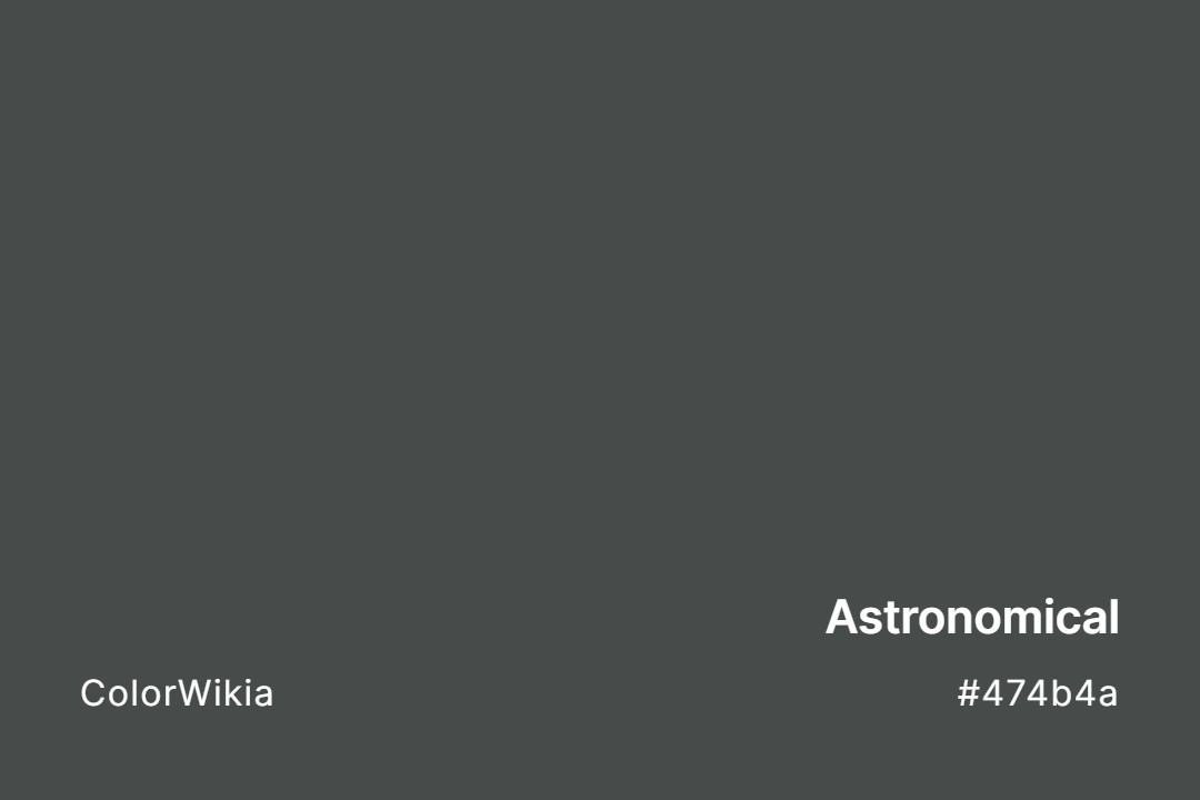 Astronomical Color – #474b4a: Codes and Complete Breakdown