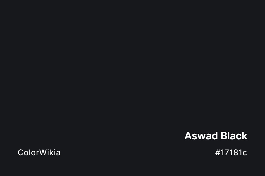 Aswad Black Color – #17181c: Codes and Complete Breakdown