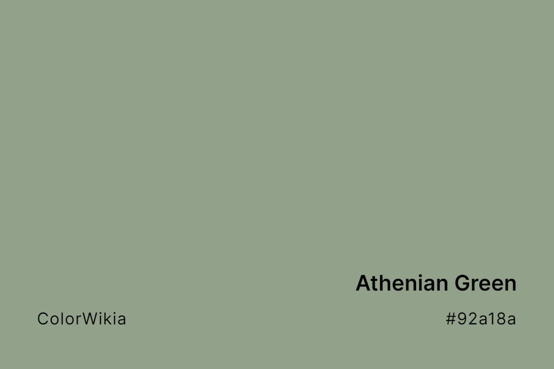 Athenian Green Color – #92a18a: Codes and Complete Breakdown