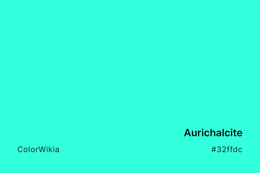 Aurichalcite Color – #32ffdc: Codes and Complete Breakdown