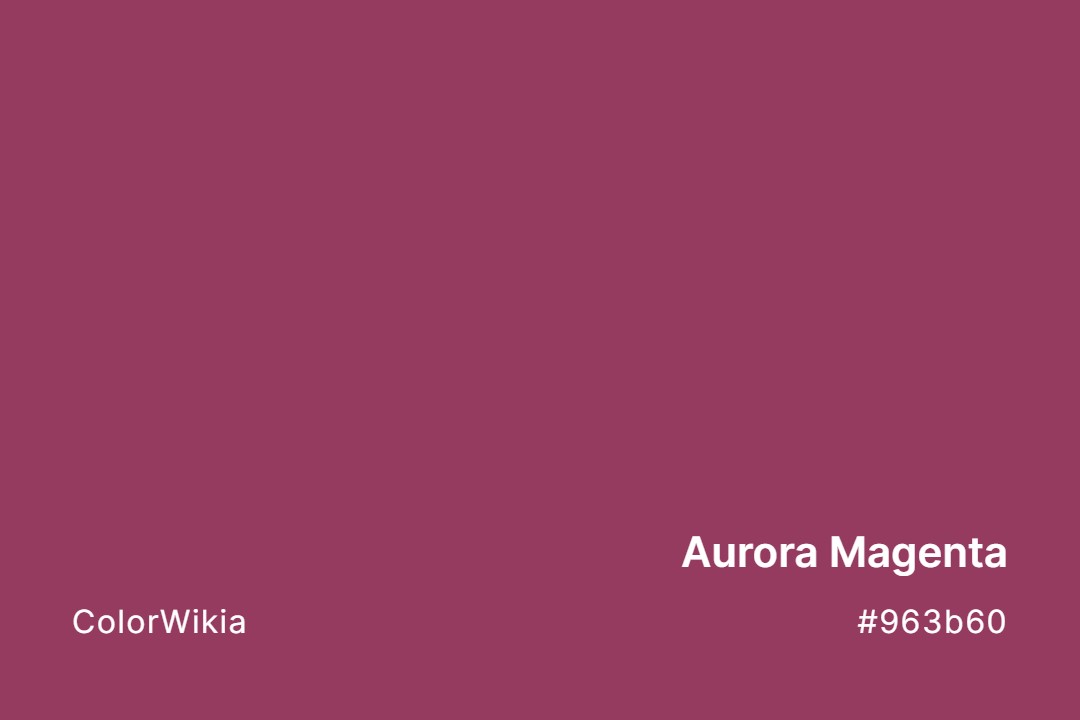 Aurora Magenta Color – #963b60: Codes and Complete Breakdown
