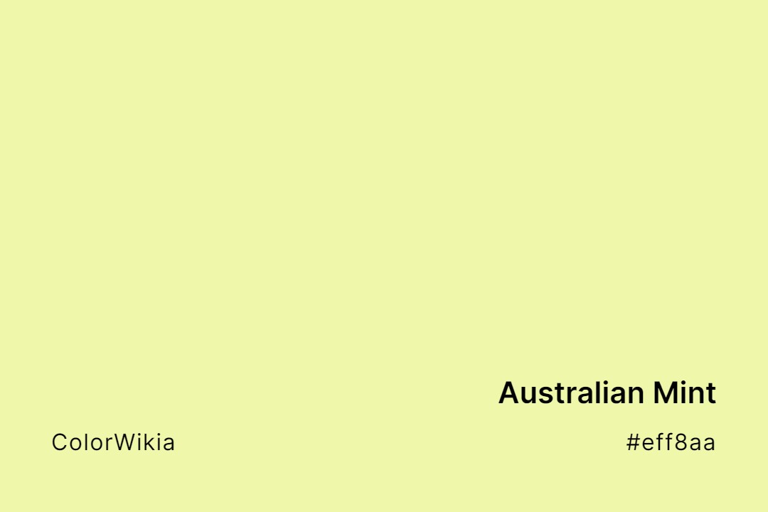 Australian Mint Color – #eff8aa: Codes and Complete Breakdown
