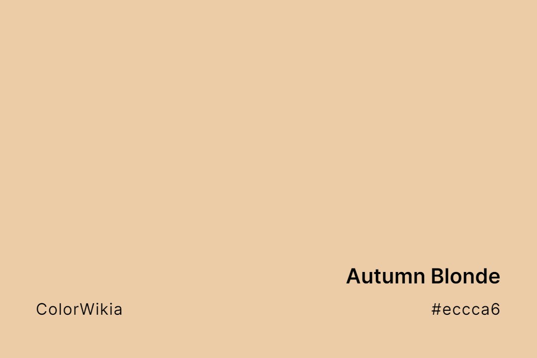 Autumn Blonde Color – #eccca6: Codes and Complete Breakdown