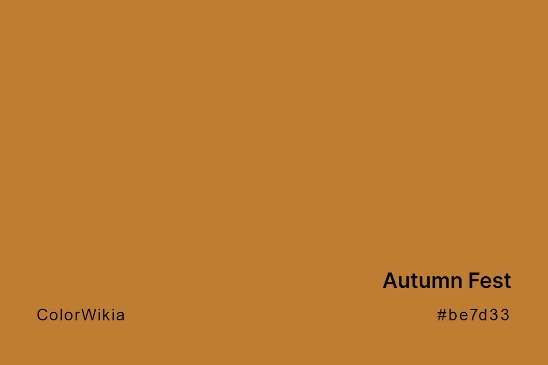 Autumn Fest Color – #be7d33: Codes and Complete Breakdown