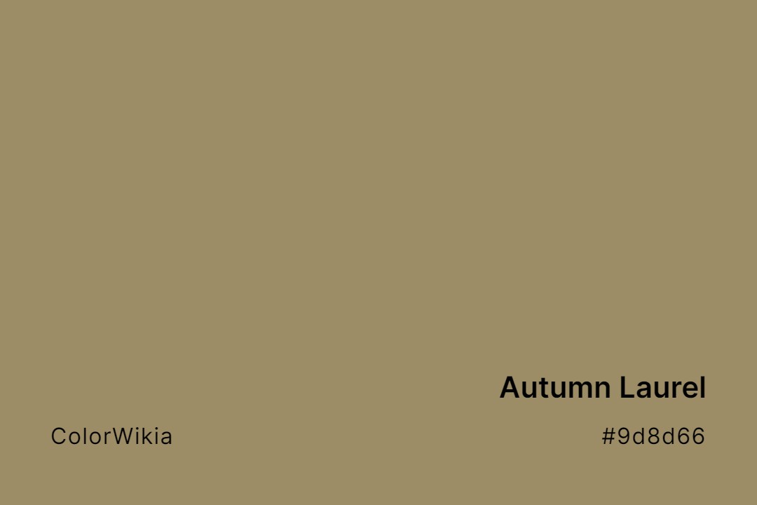 Autumn Laurel Color – #9d8d66: Codes and Complete Breakdown