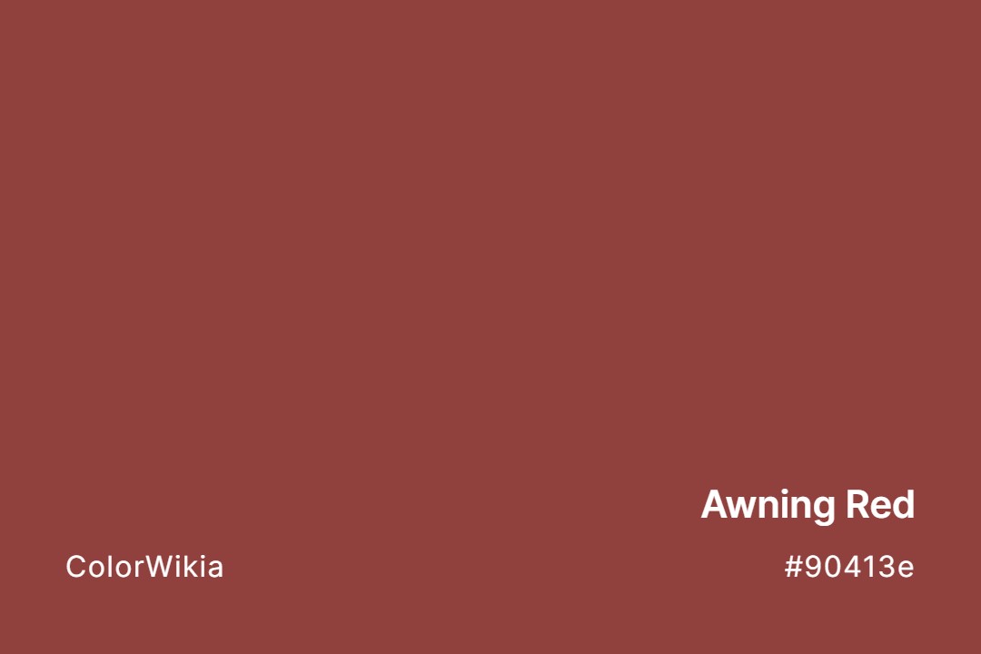 Awning Red Color – #90413e: Codes and Complete Breakdown