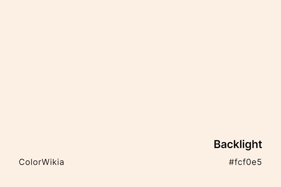 Backlight Color – #fcf0e5: Codes and Complete Breakdown