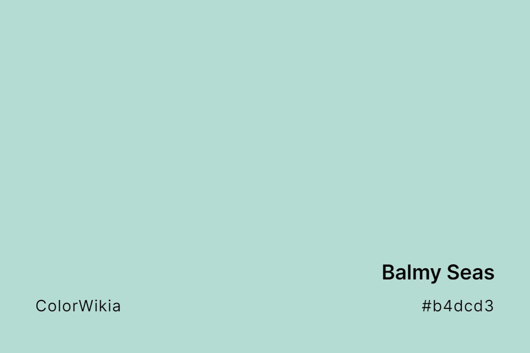 Balmy Seas Color – #b4dcd3: Codes and Complete Breakdown
