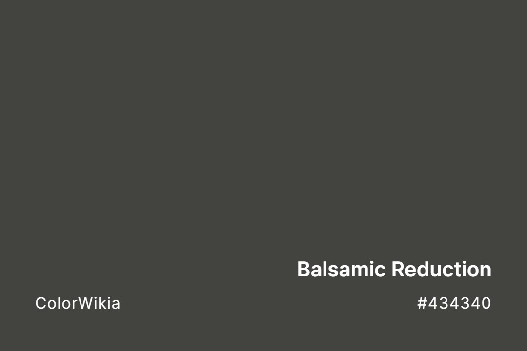 Balsamic Reduction Color – #434340: Codes and Complete Breakdown
