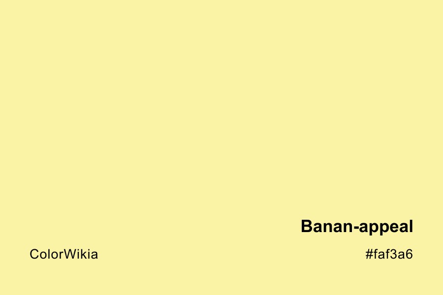 Banan-appeal Color – #faf3a6: Codes and Complete Breakdown