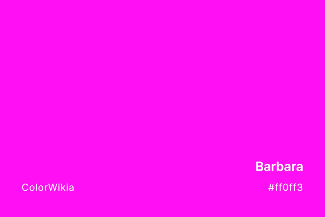 Barbara Color – #ff0ff3: Codes and Complete Breakdown