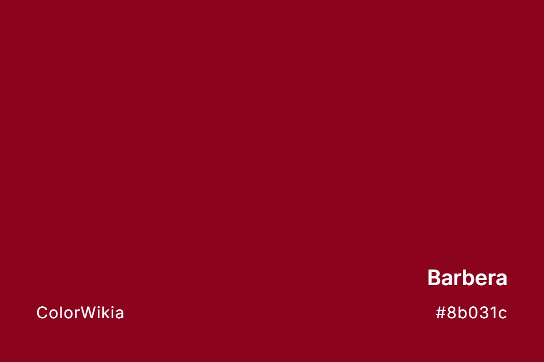 Barbera Color – #8b031c: Codes and Complete Breakdown