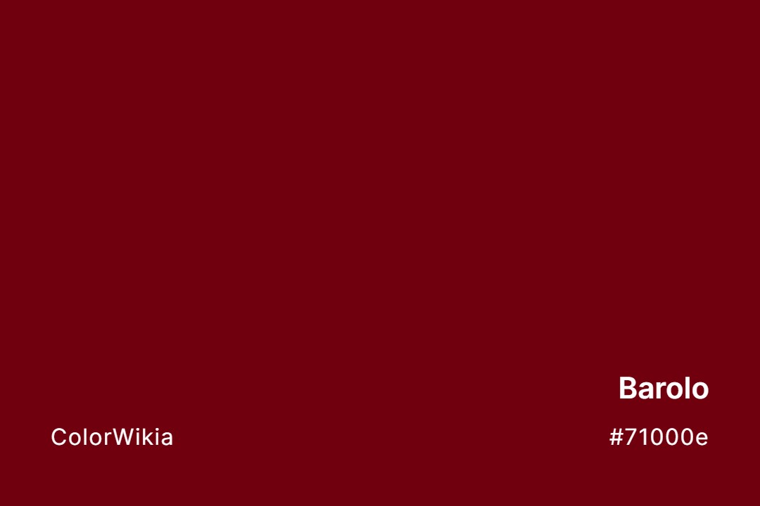 Barolo Color – #71000e: Codes and Complete Breakdown