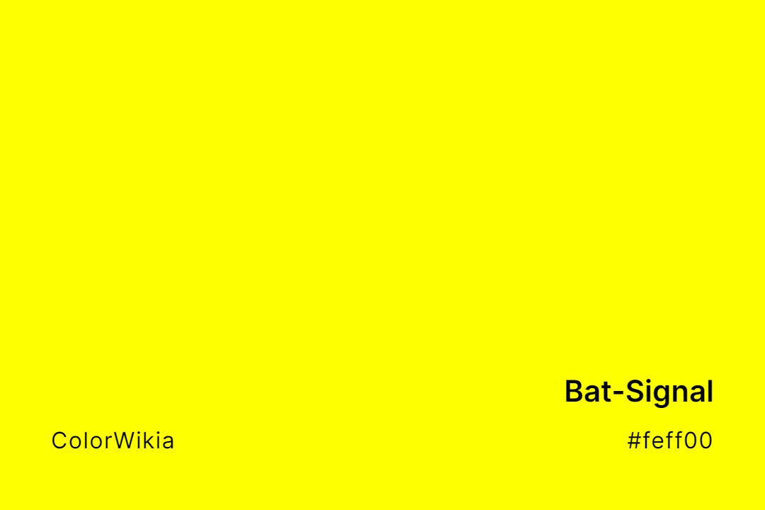 Bat-Signal Color – #feff00: Codes and Complete Breakdown