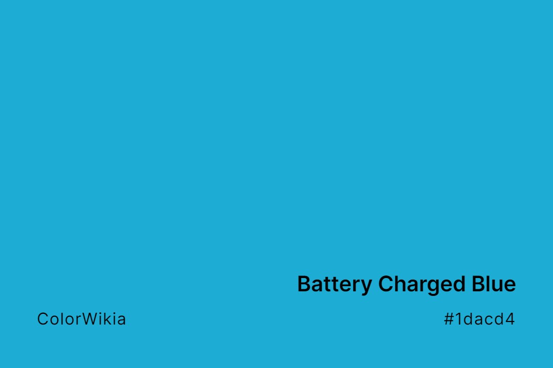 Battery Charged Blue Color – #1dacd4: Codes and Complete Breakdown