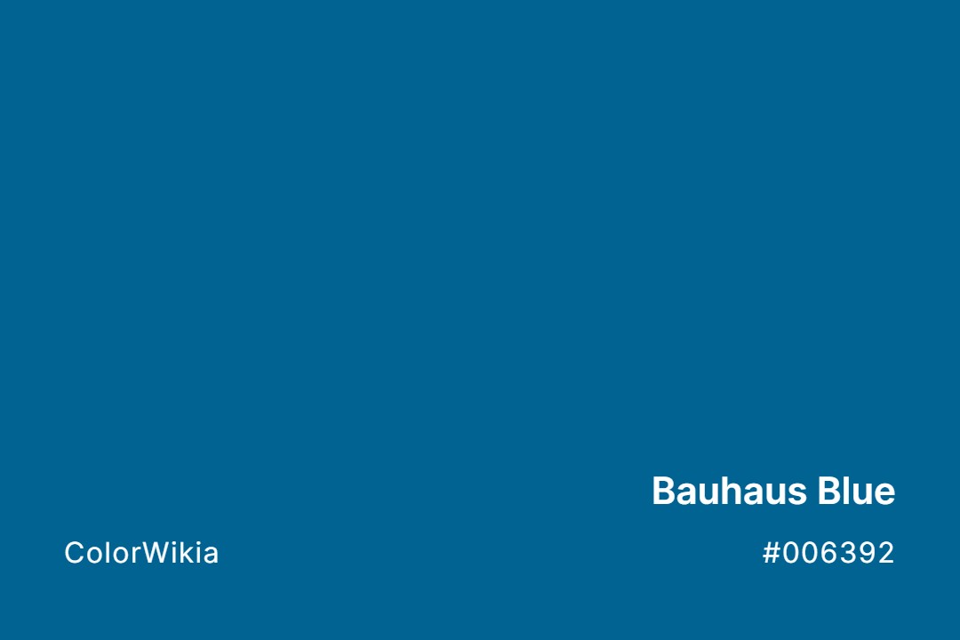 bauhaus blue color 006392