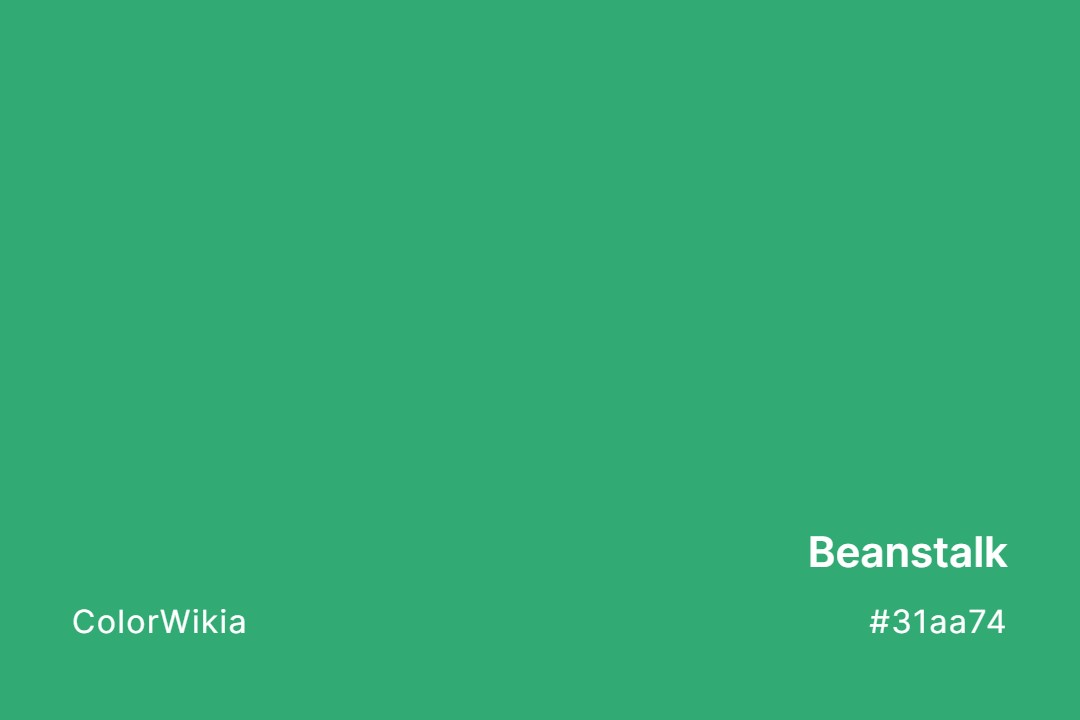 Beanstalk Color – #31aa74: Codes and Complete Breakdown
