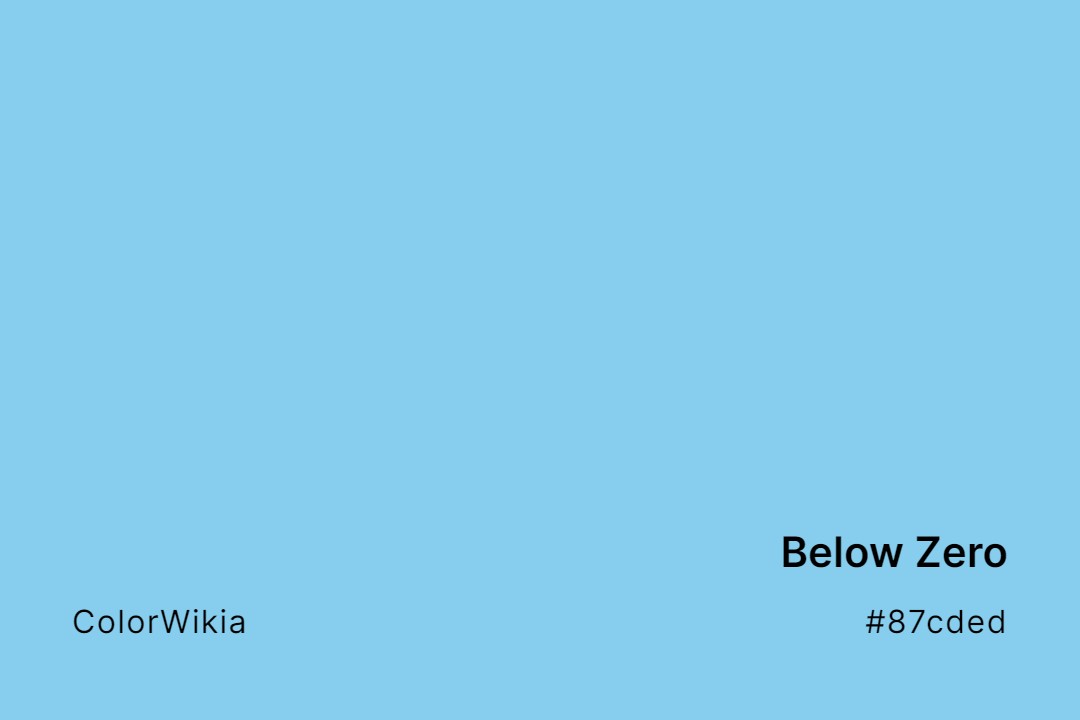 Below Zero Color – #87cded: Codes and Complete Breakdown