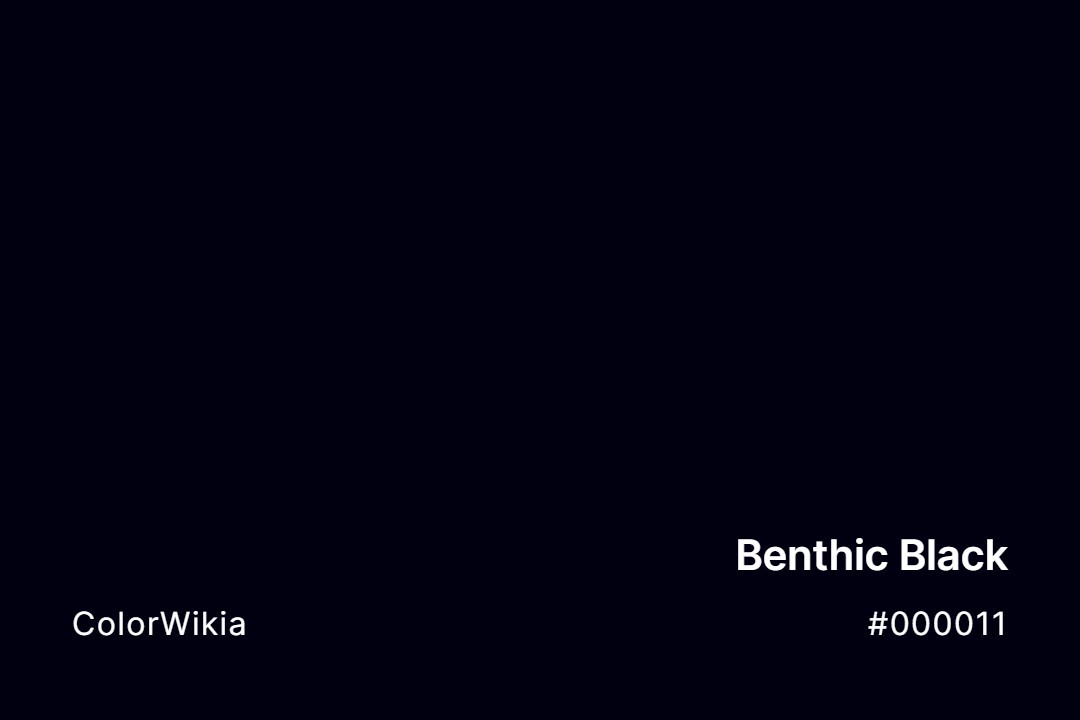 Benthic Black Color – #000011: Codes and Complete Breakdown