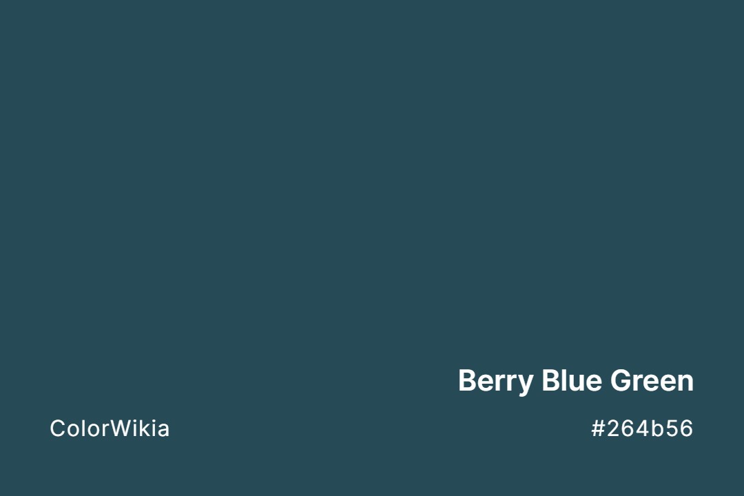 Berry Blue Green Color – #264b56: Codes and Complete Breakdown