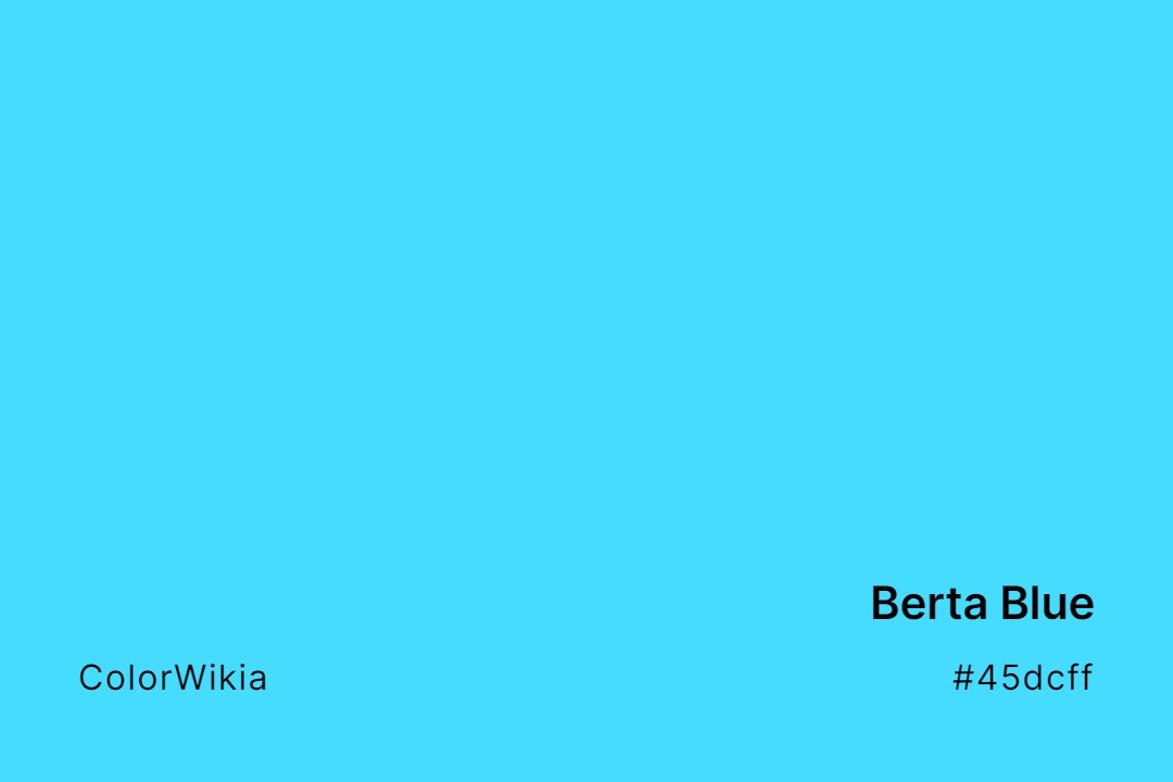 Berta Blue Color – #45dcff: Codes and Complete Breakdown