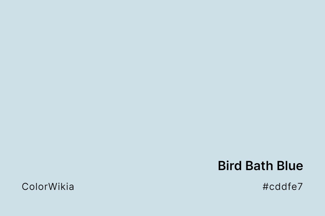 Bird Bath Blue Color – #cddfe7: Codes and Complete Breakdown