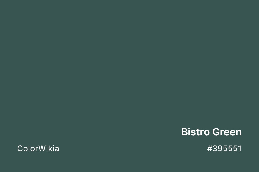 Bistro Green Color – #395551: Codes and Complete Breakdown