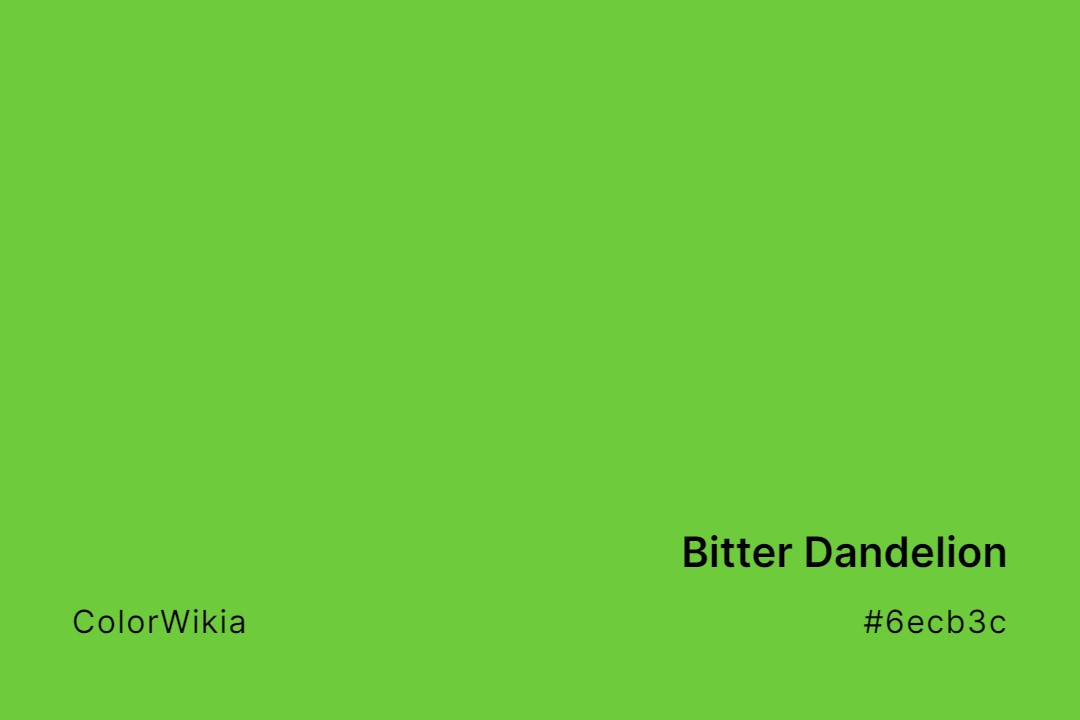 Bitter Dandelion Color – #6ecb3c: Codes and Complete Breakdown