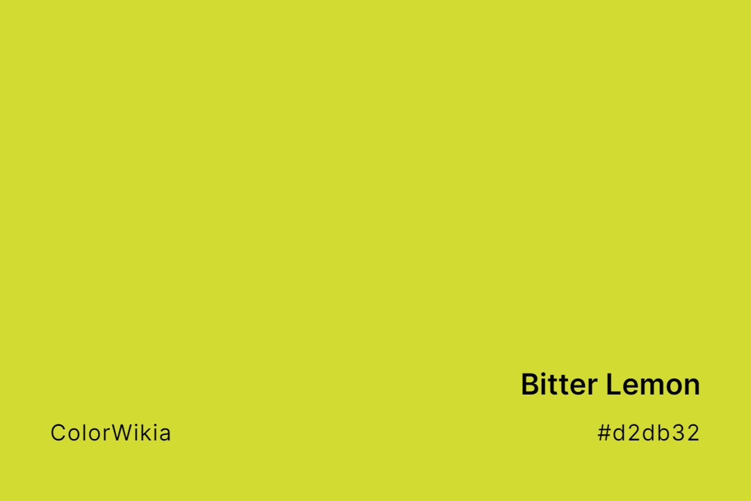 bitter lemon color d2db32